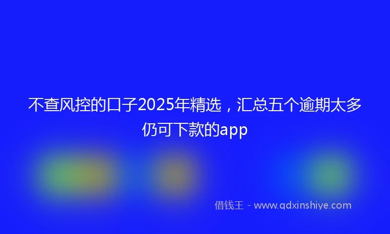 不查风控的口子2025年精选，汇总五个逾期太多仍可下款的app