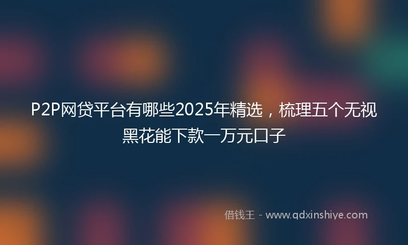 P2P网贷平台有哪些2025年精选，梳理五个无视黑花能下款一万元口子