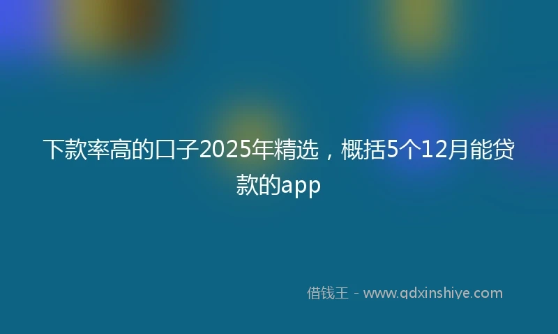 下款率高的口子2025年精选，概括5个12月能贷款的app