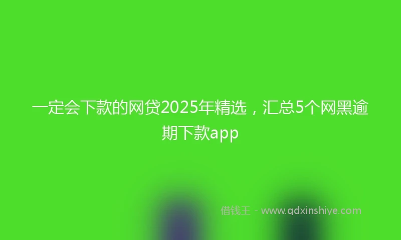 一定会下款的网贷2025年精选，汇总5个网黑逾期下款app