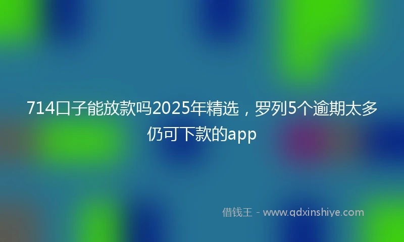 714口子能放款吗2025年精选，罗列5个逾期太多仍可下款的app