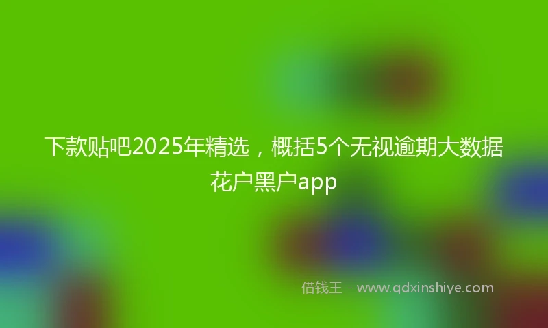 下款贴吧2025年精选，概括5个无视逾期大数据花户黑户app