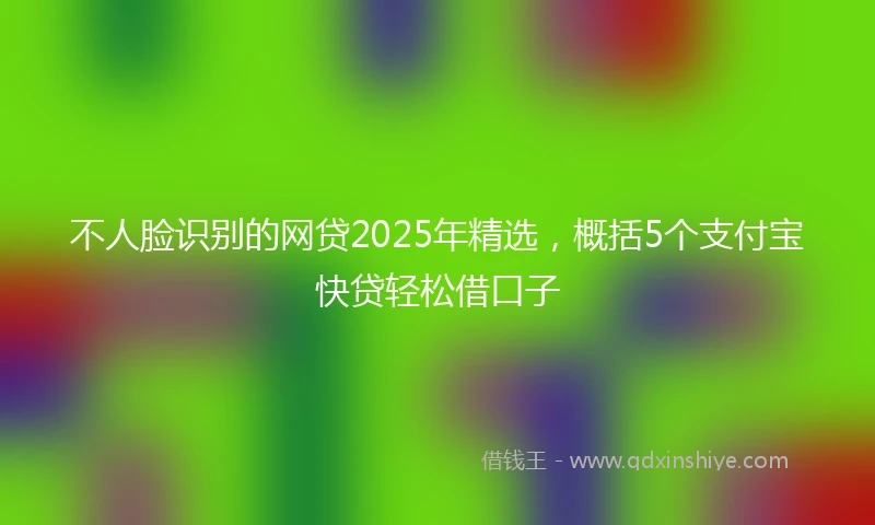 不人脸识别的网贷2025年精选，概括5个支付宝快贷轻松借口子