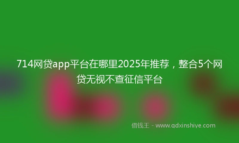 714网贷app平台在哪里2025年推荐，整合5个网贷无视不查征信平台