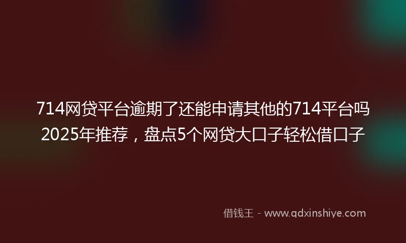 714网贷平台逾期了还能申请其他的714平台吗2025年推荐，盘点5个网贷大口子轻松借口子