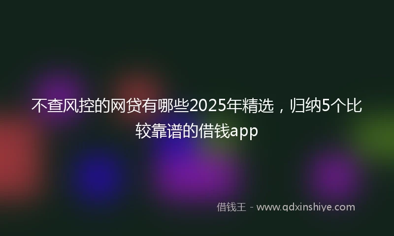 不查风控的网贷有哪些2025年精选，归纳5个比较靠谱的借钱app