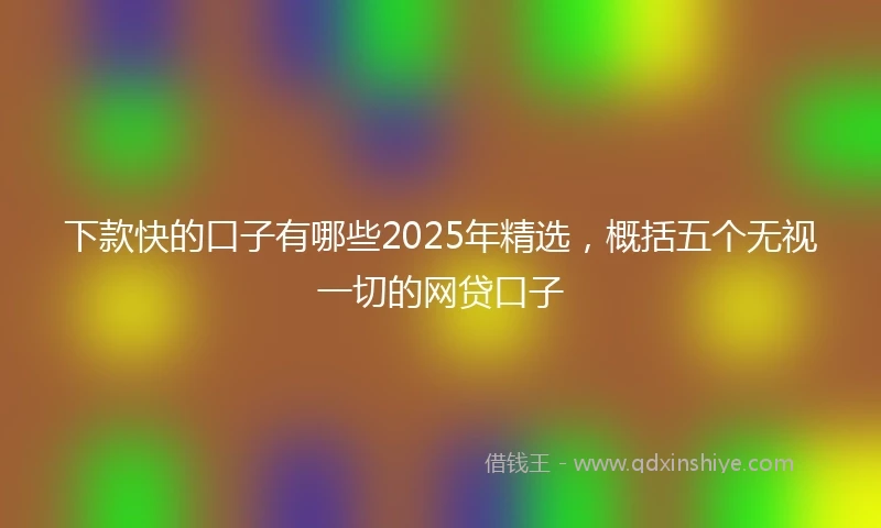 下款快的口子有哪些2025年精选，概括五个无视一切的网贷口子