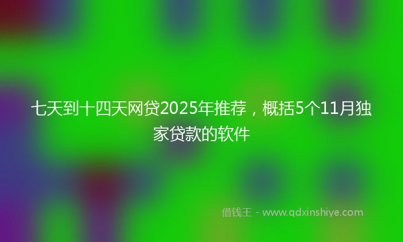 七天到十四天网贷2025年推荐，概括5个11月独家贷款的软件