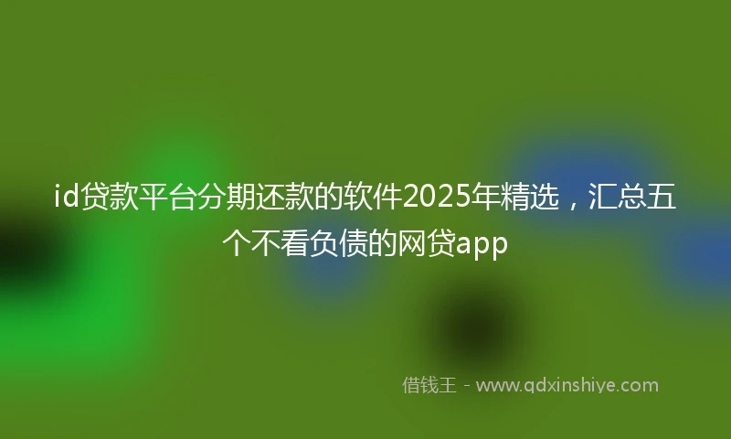 id贷款平台分期还款的软件2025年精选，汇总五个不看负债的网贷app