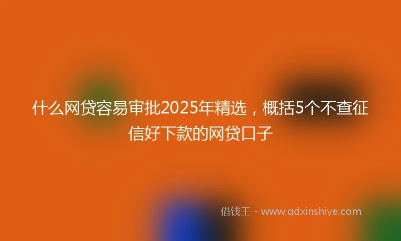 什么网贷容易审批2025年精选，概括5个不查征信好下款的网贷口子