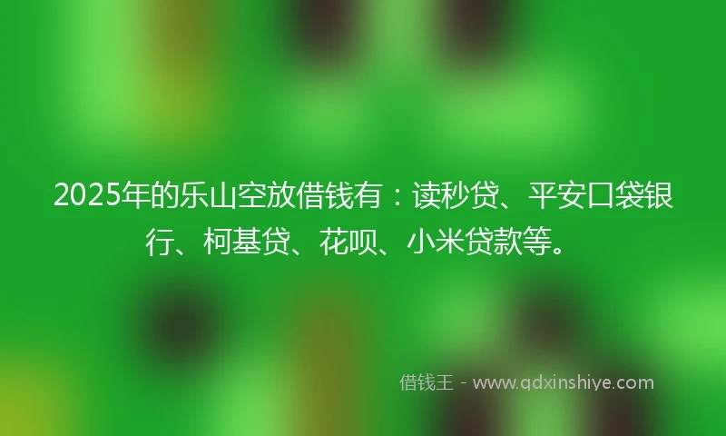 2025年的乐山空放借钱有：读秒贷、平安口袋银行、柯基贷、花呗、小米贷款等。