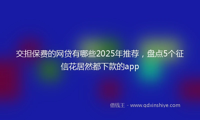 交担保费的网贷有哪些2025年推荐，盘点5个征信花居然都下款的app
