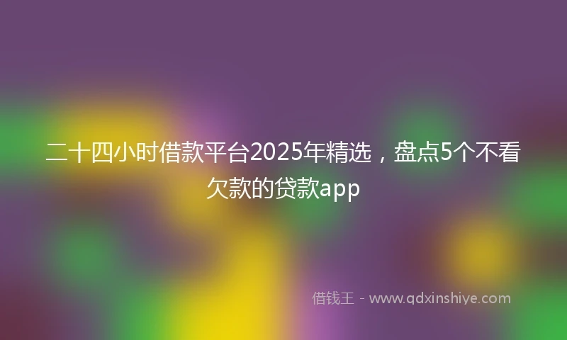 二十四小时借款平台2025年精选，盘点5个不看欠款的贷款app