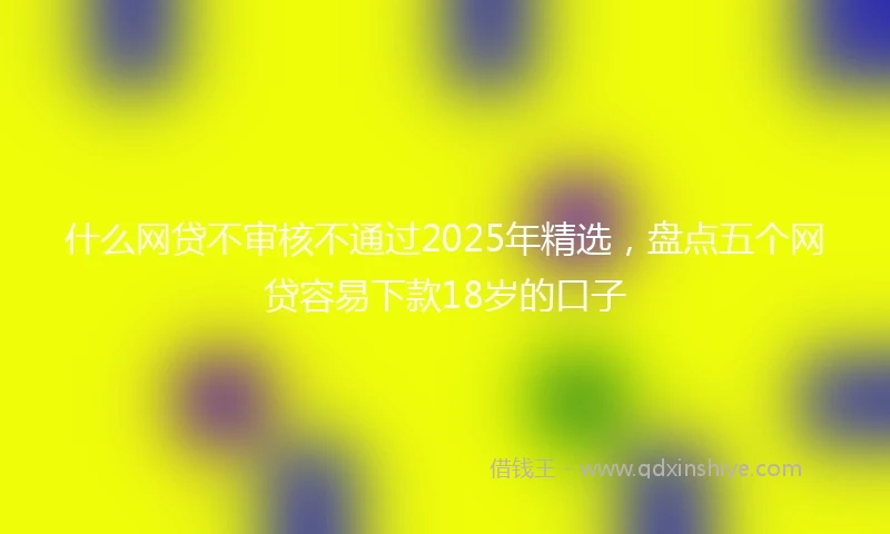 什么网贷不审核不通过2025年精选，盘点五个网贷容易下款18岁的口子