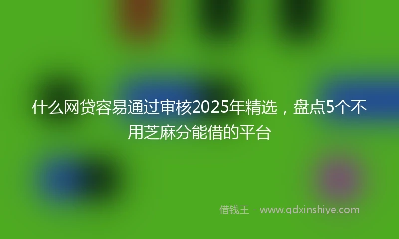 什么网贷容易通过审核2025年精选，盘点5个不用芝麻分能借的平台