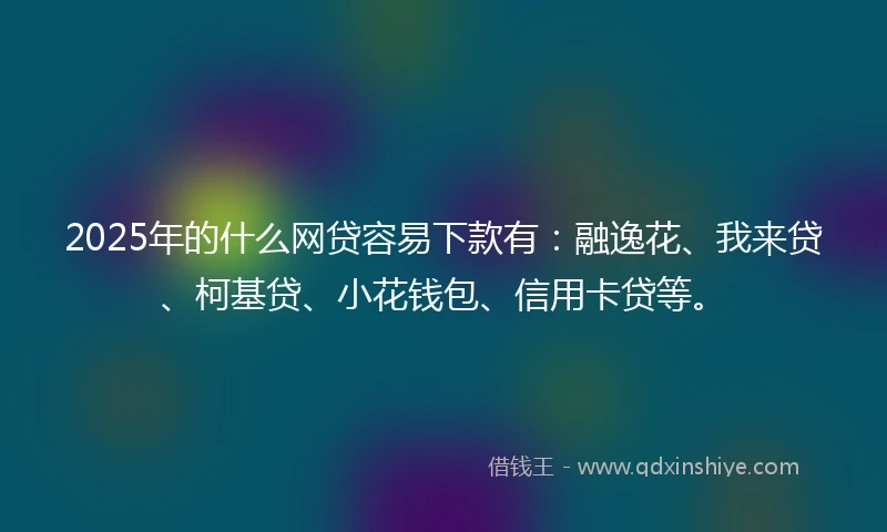 2025年的什么网贷容易下款有：融逸花、我来贷、柯基贷、小花钱包、信用卡贷等。