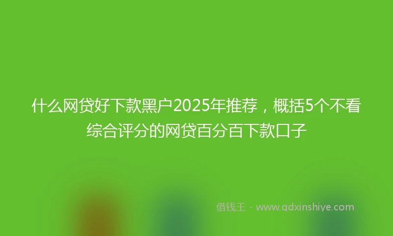 什么网贷好下款黑户2025年推荐，概括5个不看综合评分的网贷百分百下款口子