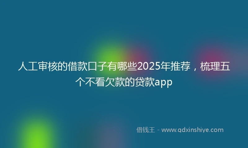 人工审核的借款口子有哪些2025年推荐，梳理五个不看欠款的贷款app