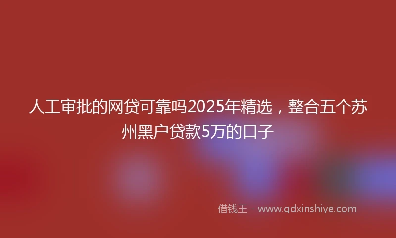 人工审批的网贷可靠吗2025年精选，整合五个苏州黑户贷款5万的口子
