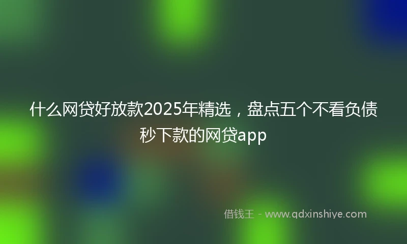 什么网贷好放款2025年精选，盘点五个不看负债秒下款的网贷app