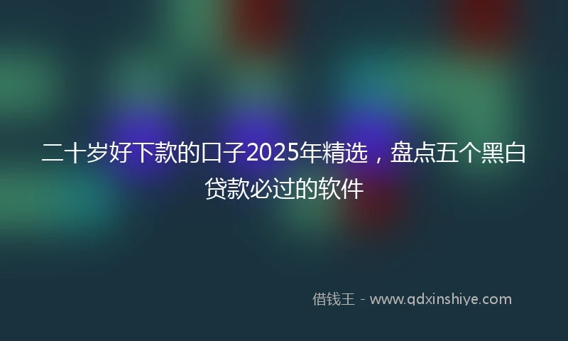 二十岁好下款的口子2025年精选，盘点五个黑白贷款必过的软件