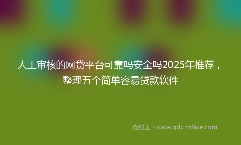 人工审核的网贷平台可靠吗安全吗2025年推荐，整理五个简单容易贷款软件