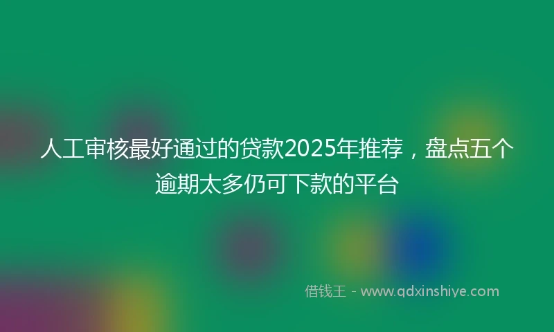 人工审核最好通过的贷款2025年推荐，盘点五个逾期太多仍可下款的平台