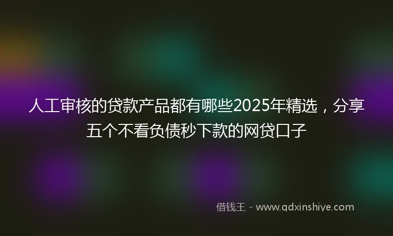 人工审核的贷款产品都有哪些2025年精选，分享五个不看负债秒下款的网贷口子