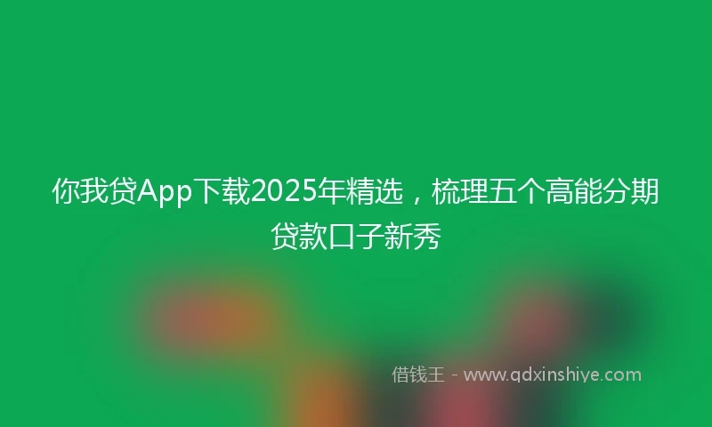 你我贷App下载2025年精选，梳理五个高能分期贷款口子新秀
