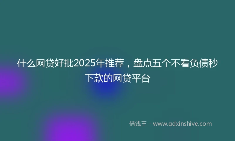 什么网贷好批2025年推荐，盘点五个不看负债秒下款的网贷平台