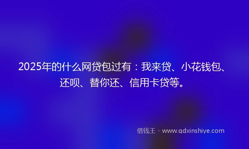 2025年的什么网贷包过有：我来贷、小花钱包、还呗、替你还、信用卡贷等。