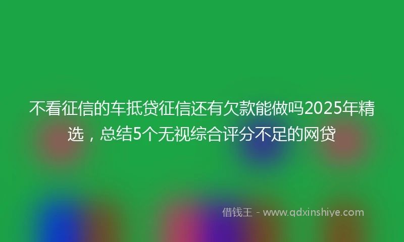 不看征信的车抵贷征信还有欠款能做吗2025年精选，总结5个无视综合评分不足的网贷