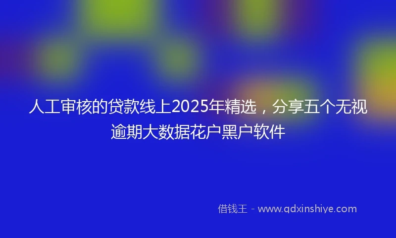 人工审核的贷款线上2025年精选，分享五个无视逾期大数据花户黑户软件