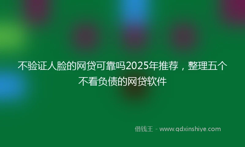 不验证人脸的网贷可靠吗2025年推荐，整理五个不看负债的网贷软件
