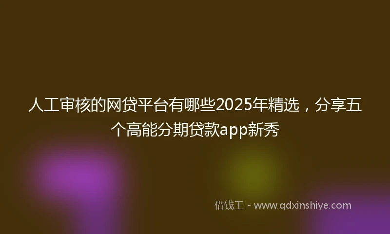 人工审核的网贷平台有哪些2025年精选，分享五个高能分期贷款app新秀