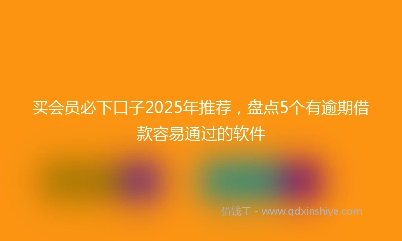 买会员必下口子2025年推荐，盘点5个有逾期借款容易通过的软件