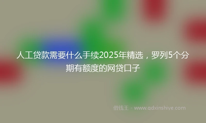 人工贷款需要什么手续2025年精选，罗列5个分期有额度的网贷口子