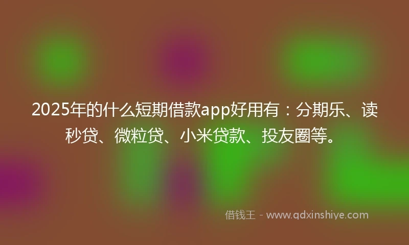 2025年的什么短期借款app好用有：分期乐、读秒贷、微粒贷、小米贷款、投友圈等。