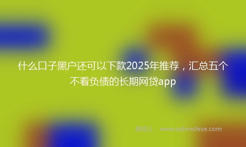 什么口子黑户还可以下款2025年推荐，汇总五个不看负债的长期网贷app