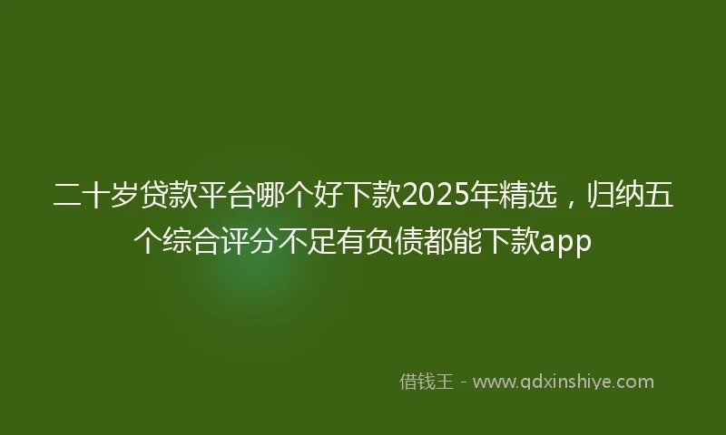 二十岁贷款平台哪个好下款2025年精选，归纳五个综合评分不足有负债都能下款app