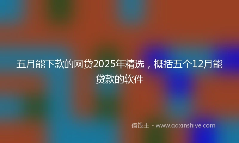 五月能下款的网贷2025年精选，概括五个12月能贷款的软件