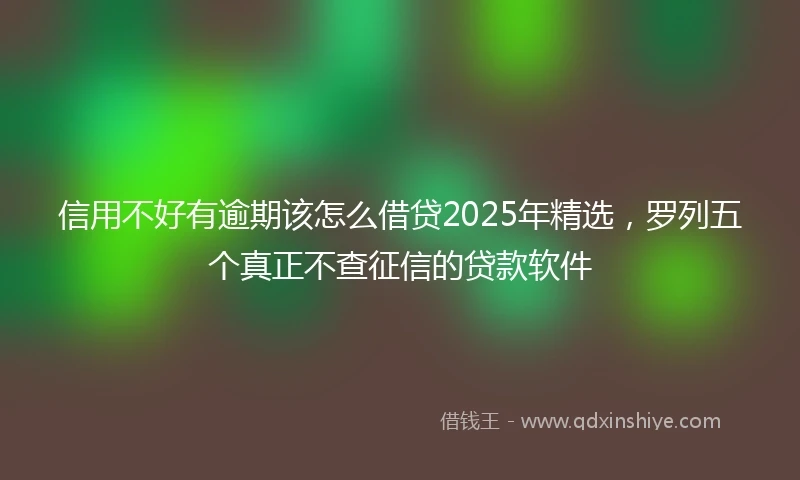 信用不好有逾期该怎么借贷2025年精选，罗列五个真正不查征信的贷款软件