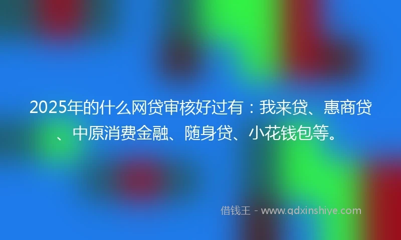 2025年的什么网贷审核好过有：我来贷、惠商贷、中原消费金融、随身贷、小花钱包等。