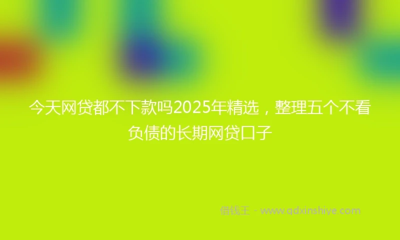 今天网贷都不下款吗2025年精选,整理五个不看负债的长期网贷口子