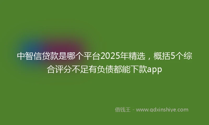 中智信贷款是哪个平台2025年精选，概括5个综合评分不足有负债都能下款app
