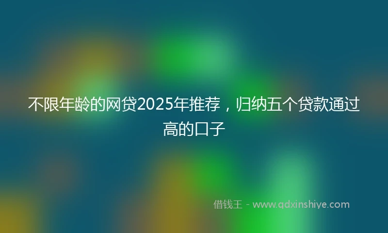 不限年龄的网贷2025年推荐，归纳五个贷款通过高的口子