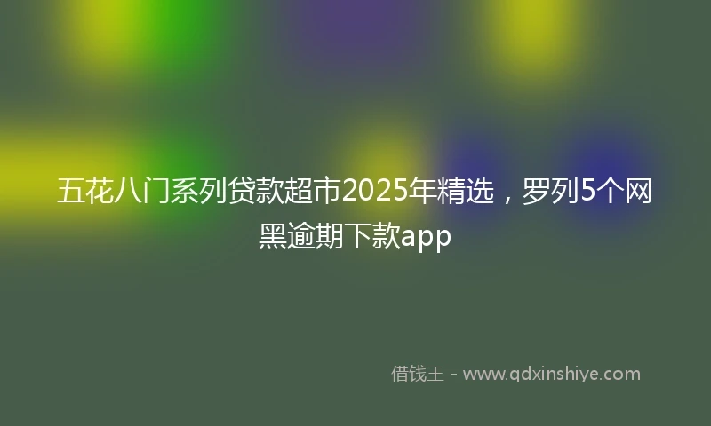 五花八门系列贷款超市2025年精选，罗列5个网黑逾期下款app