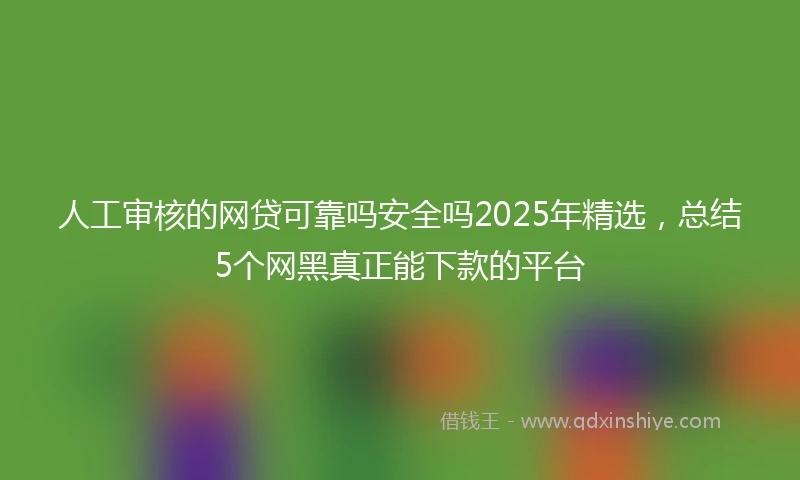 人工审核的网贷可靠吗安全吗2025年精选，总结5个网黑真正能下款的平台