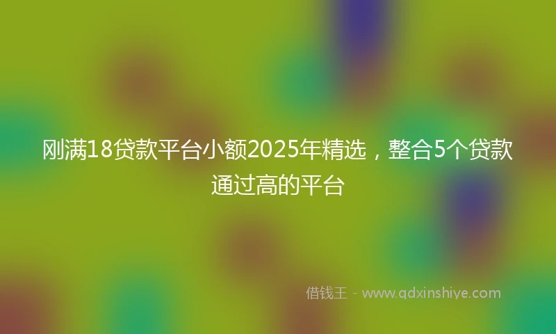 刚满18贷款平台小额2025年精选，整合5个贷款通过高的平台