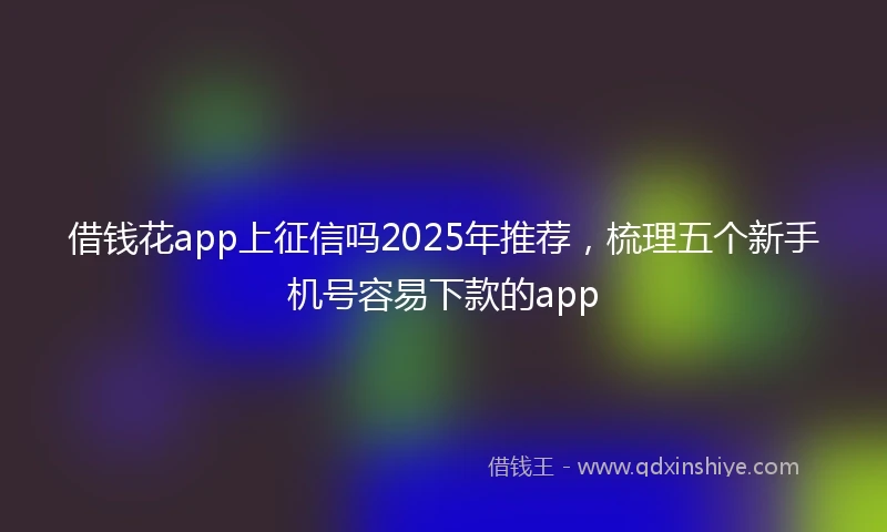 借钱花app上征信吗2025年推荐，梳理五个新手机号容易下款的app